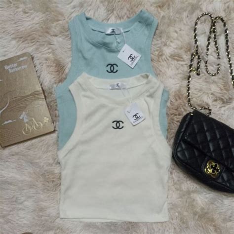 chanel racerback top|chanel tops.